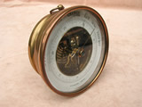 Victorian brass cased aneroid wall barometer, signed R M Nelson, Omagh - circa 1870.